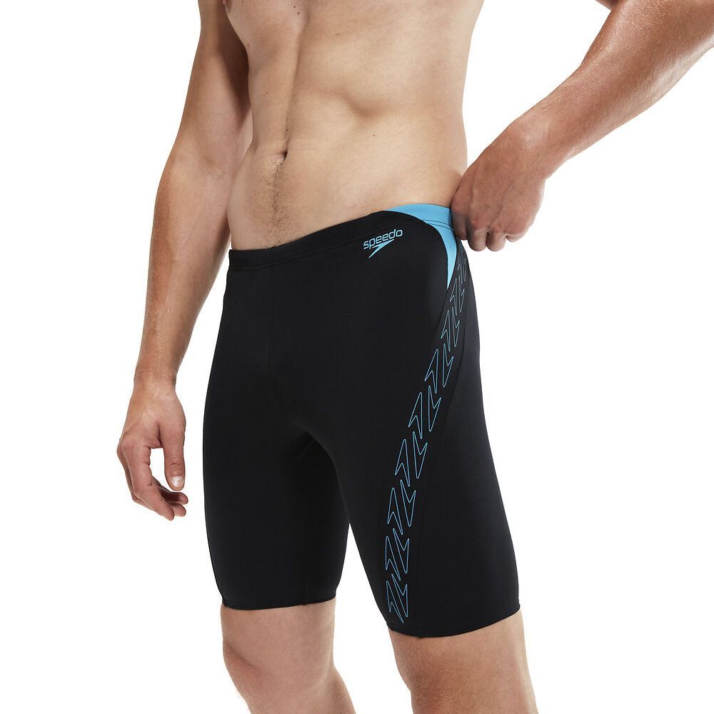 Speedo Men's HyperBoom Splice Jammer Swimwear - Black/Bolt - Area13.com.au