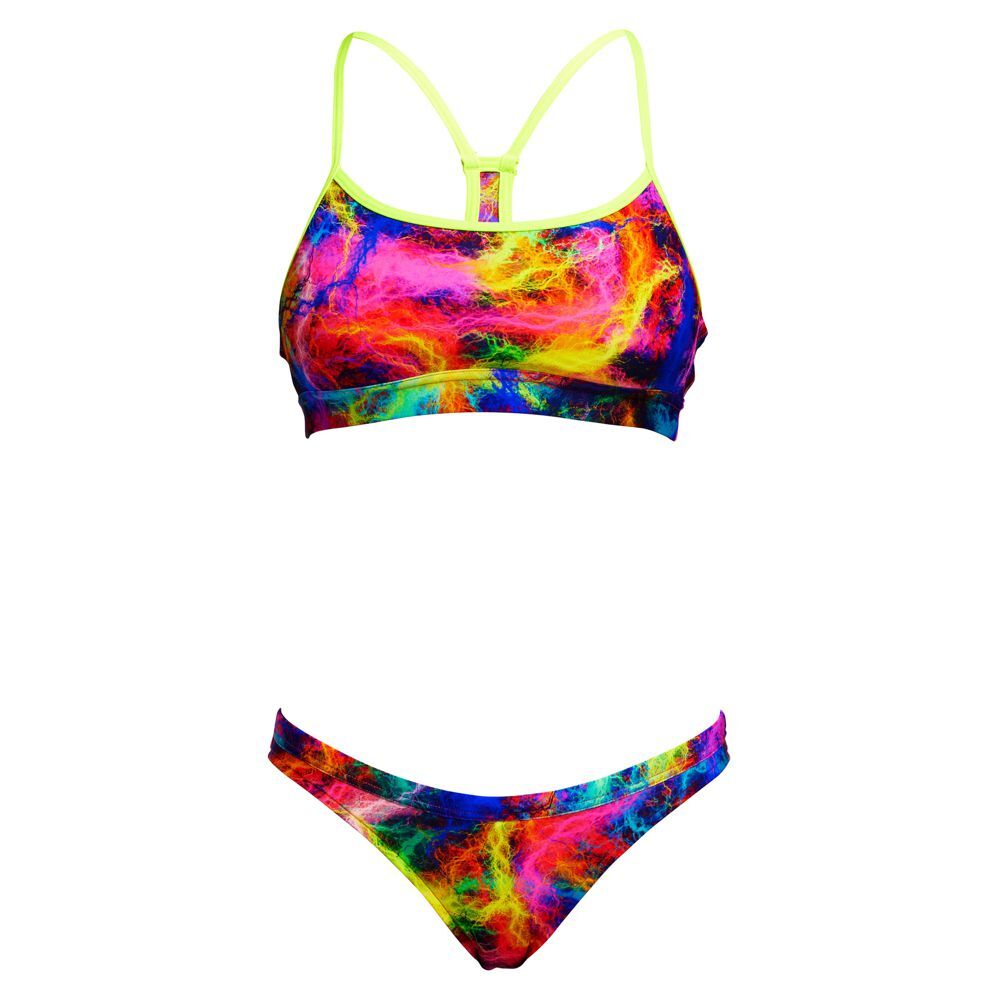 Funkita Swim Crop Bikini Top Multicolor