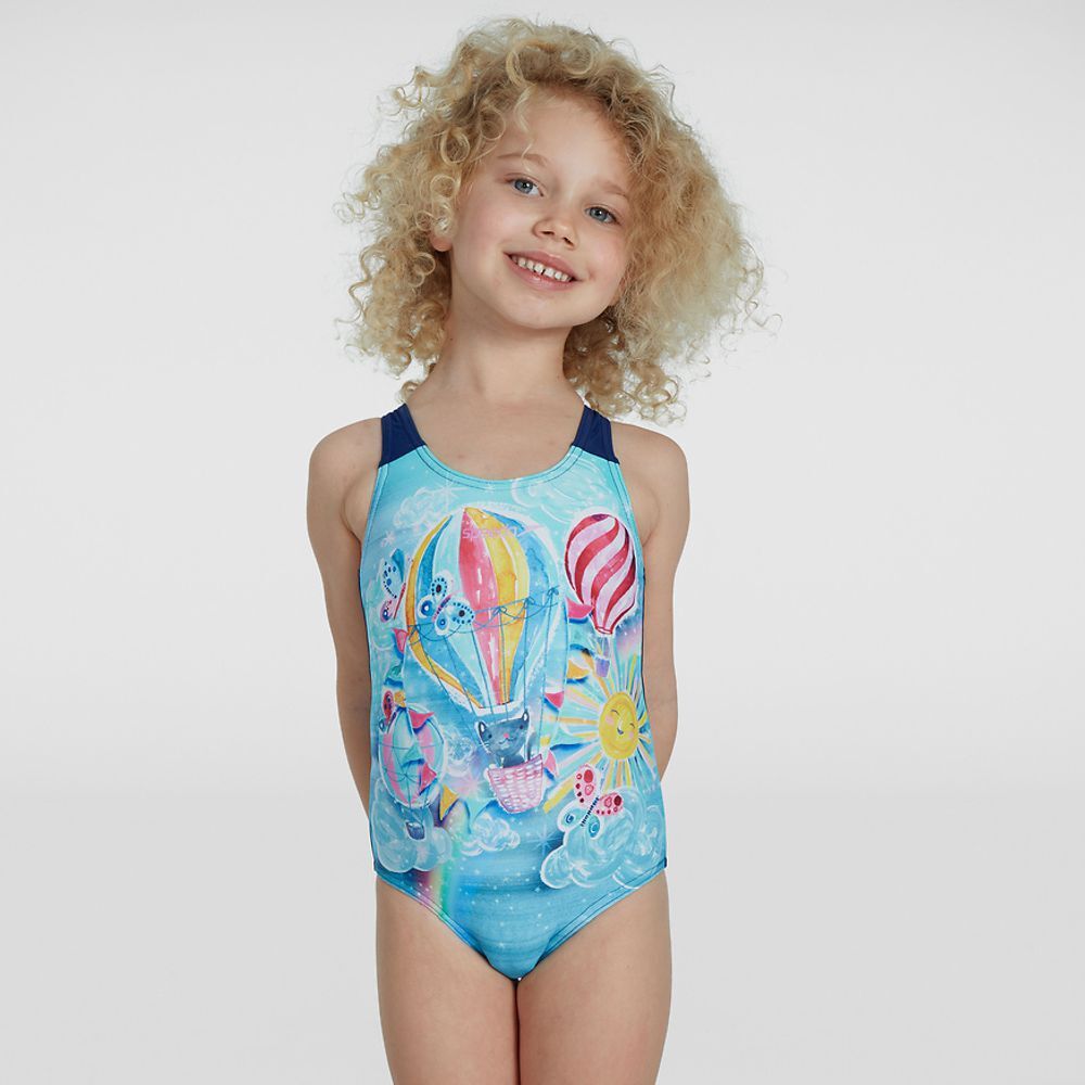 Betekenis mobiel Schouderophalend Speedo Toddler Girls Digital Placement Print One Piece Swimwear - Hot Air  Balloon - Area13.com.au