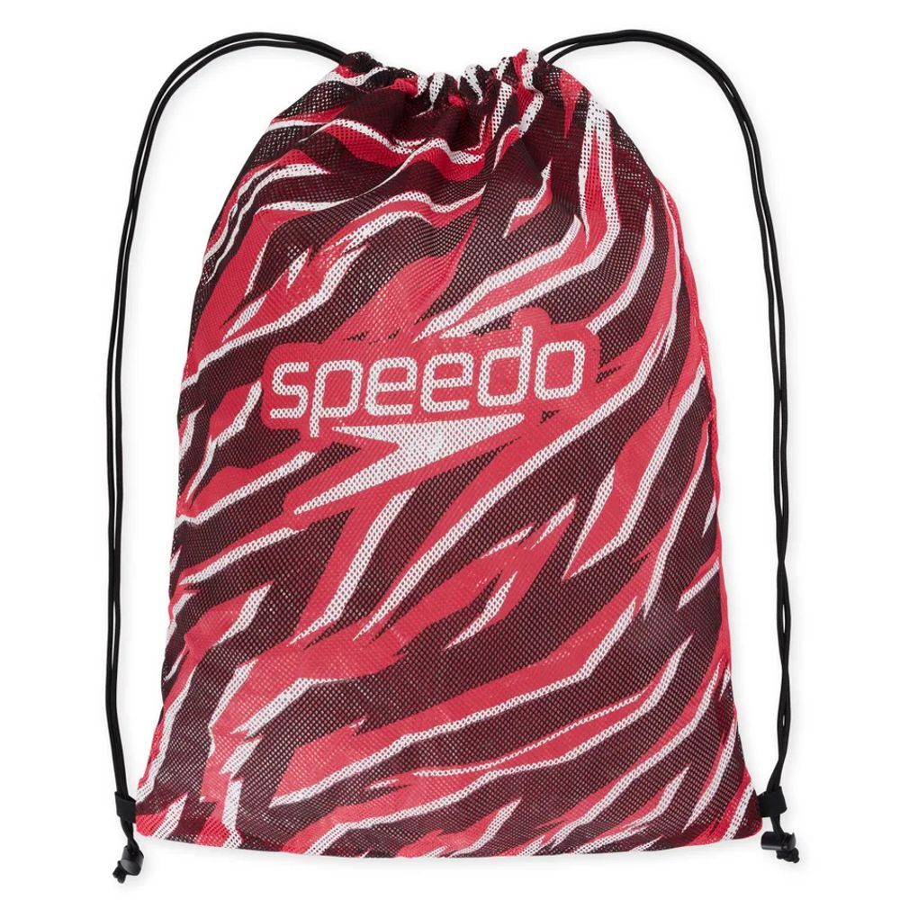 Speedo Mesh Swim Bag - Printed Siren Red/Black - Area13.com.au