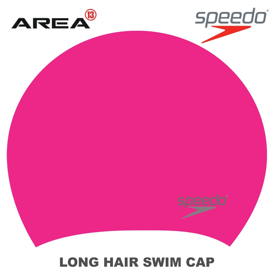 speedo silicone long hair swim cap