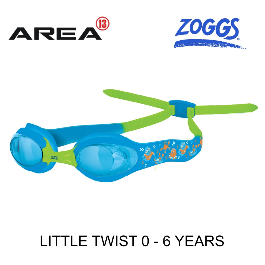 ZOGGS LITTLE TWIST SWIMMING GOGGLES BLUE & GREEN 0 - 6 YEARS, CHILDREN ...