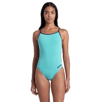 Arena Women's Solid Lace Back 850 - Water/Navy One-piece Swimwear, Women's Swimwear