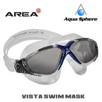 Aqua Sphere Vista Swimming Mask - Smoked Lens, Blue/Dark Grey Swimming Goggles 