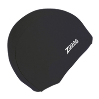 Zoggs Deluxe Stretch Swim Cap - Black - Ultra soft & stretchy Spandex fabric