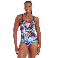 Zoggs Women's Liquid Lava Strikeback One Piece Swimwear, Ladies Swimsuit