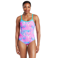 Zoggs Sirene Sparkle Silver Lined Strikeback Swimsuit, Thermal Women's Swimwear