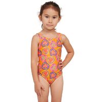 Zoggs Toddler Girls Heartthrob Scoopback  One Piece Swimwear, Girls Swimsuit