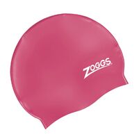 Zoggs Silicone Swimming Cap - Pink , Silicon Swimming Cap