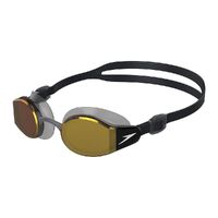 Speedo Mariner Pro Swimming Goggles - Black/Clear/Fire Gold