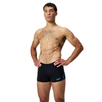 Speedo Men's Tech Panel Aquashort Swimwear - Black/Cobalt Pop, Men's Speedo Swimwear