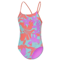 Speedo Girls Allover Lane Line One Piece Swimwear - Kaluna Floral - Arctic Glass