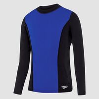 Speedo Boys Long Sleeve Active Suntop - Black & Speed, Boys Rashie