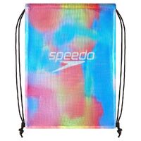 Speedo Mesh Swim Bag - Printed Kiki Pink/Lemon Drizzle/Picton Blue, Swimming Bag, Mesh Sports Bag