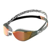 Speedo Fastskin Hyper Elite Swimming Goggles, Country Green/ Black/ Nectarne/ White Racing Goggles