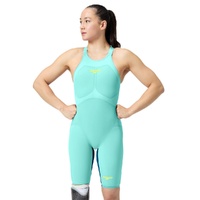 Speedo LZR Pure Valor 2.0 Closedback Kneeskin Swimming Race Suit World Aquatics Approved - Arctic Glass