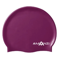 Amanzi Signature Bordeaux Swim Cap, Silicone Swim Cap