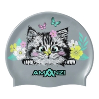 Amanzi A-Mew-Sing Swim Cap, Silicone Swim Cap