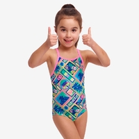 Funkita Ukule Babe ECO Toddler Girls Printed One Piece Swimwear, Toddler Girls One Piece Swimwear