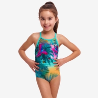 Funkita The Beach ECO Toddler Girls Printed One Piece Swimwear, Toddler Girls One Piece Swimwear