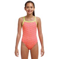 Funkita Girls Swim School ECO Single Strap One Piece Swimwear, Girls Full Piece Swimsuit