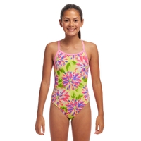 Funkita Girls Spring Sun ECO Single Strap One Piece Swimwear, Girls Full Piece Swimsuit