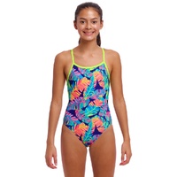 Funkita Girls Leaving Today ECO Single Strap One Piece Swimwear, Girls Full Piece Swimsuit