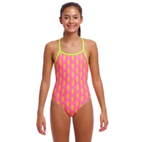 Funkita Girls Stunner ECO Single Strap One Piece Swimwear, Girls Full Piece Swimsuit