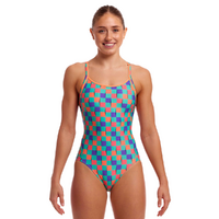 Funkita Women's Flip Flop ECO Diamond Back One Piece Swimwear, Women's Swimsuit