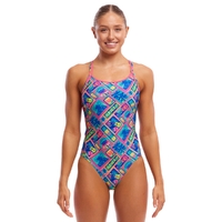 Funkita Women's Coco Canel ECO Diamond Back One Piece Swimwear, Women's Swimsuit