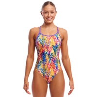 Funkita Women's Strike A Posy ECO Diamond Back One Piece Swimwear, Women's Swimsuit