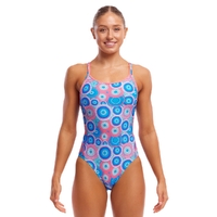 Funkita Women's Bundjalung Blue ECO Diamond Back One Piece Swimwear, Women's Swimsuit