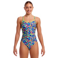 Funkita Women's Choppy Waters ECO Diamond Back One Piece Swimwear, Women's Swimsuit