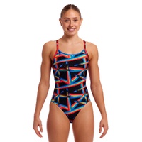 Funkita Women's Pocket Rocket ECO Diamond Back One Piece Swimwear, Women's Swimsuit