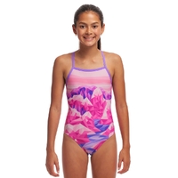 Funkita Girls Rockie High ECO Strapped In One Piece Swimwear, Girls One Piece Swimsuit