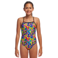 Funkita Girls Colour Funk ECO Strapped In One Piece Swimwear, Girls One Piece Swimsuit