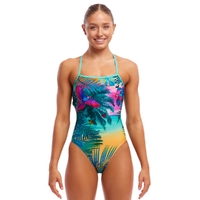 Funkita Women's The Beach ECO Strapped In One Piece Swimwear, Women's Swimsuit