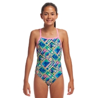 Funkita Ukule Babe Girls Tie Me Tight One Piece Swimwear, Girls Full Piece Swimsuit