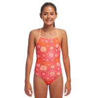 Funkita Ahelhe Girls Tie Me Tight One Piece Swimwear, Girls Full Piece Swimsuit