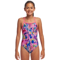 Funkita Smudgie Buddy Girls Tie Me Tight One Piece Swimwear, Girls Full Piece Swimsuit