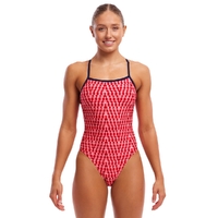 Funkita Red Head ECO Tie Me Tight One Piece Women's Swimwear, Chlorine Resistant Swimwear