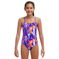 Funkita Torvill Girls Twisted One Piece Swimwear, Girls Full Piece Swimsuit