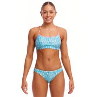 Funkita Women's Palm Star ECO Crop Top Two Piece Swimwear, Ladies Two Piece Swimsuit