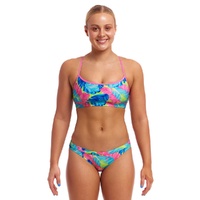 Funkita Women's I'm Leaving ECO Crop Top Two Piece Swimwear, Ladies Two Piece Swimsuit