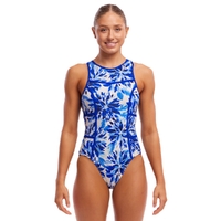 Funkita Women's Blossom Blue Hi Flyer One Piece Swimwear, Women's Swimsuit