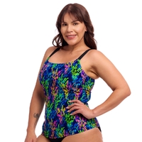 Funkita Women's Midnight Meadow Scoop Neck Tankini Top, Women's Swimwear - TOP ONLY