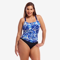 Funkita Women's Blossom Blue Scoop Neck Tankini Top, Women's Swimwear - TOP ONLY