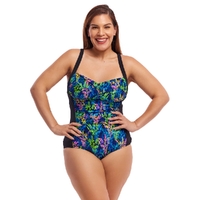 Funkita Ladies Midnight Meadow Ruched One Piece, Women's Swimwear