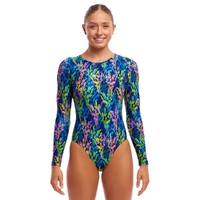 Funkita Women's Midnight Meadow Long Shot One Piece Swimwear, Women's Swimsuit