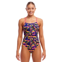 Funkita Women's Spike Me Secure Single Strap One Piece Swimwear, Women's Swimsuit